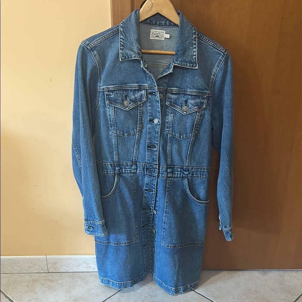 Faherty Medium Blue Denim Button-Front Jacket